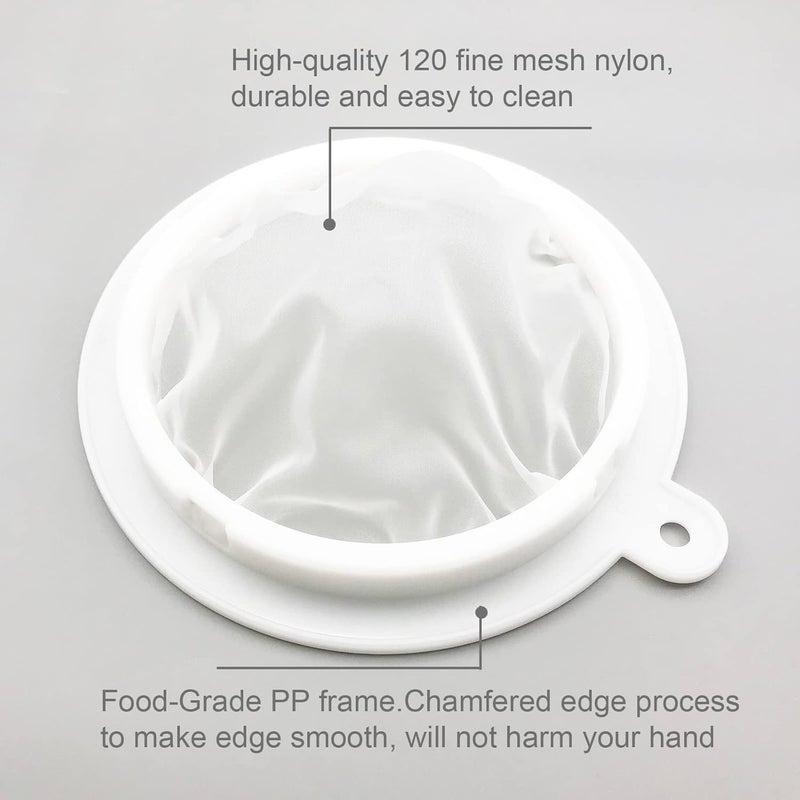 JIUMEI 8.4in 120 Mesh Big Nylon Mesh Filter Ultra-Fine Sieve Sediments Strainer for Straining Juice,honey,Tea - Image 3